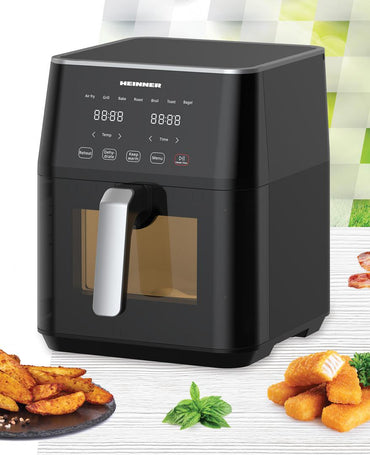 Friteuza cu aer cald Heinner cyclonefry cook HAF-M7BK1800 , 1500-1800w, capacitate 7l, display digital cu control touch, termostat reglabil 40-200 grade, Negru