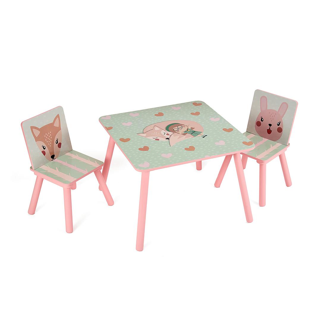 Set 2 Scaune +Birou Pink Forest Ugmbs06-Pkf