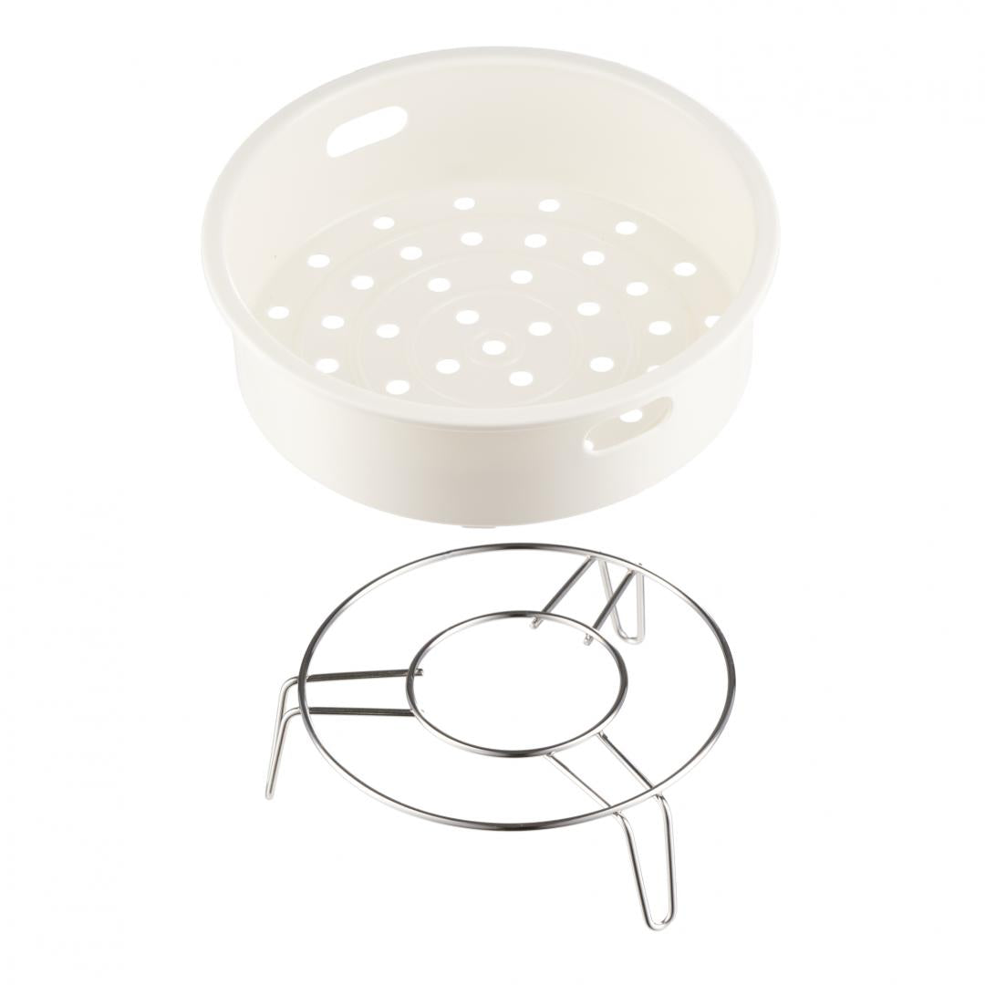 Multicooker cu gatire la presiune FRAM FPCK-R57IX, 1100W, 3.7L, presiune max 0.8bar, 10 programe, Argintiu