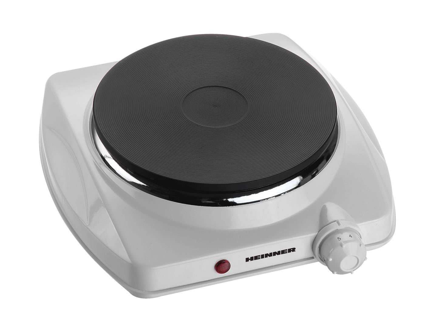 Plita electrica HEINNER HSHP-K1400WH, 1400 W, Termostat ajustabil, Protectie supraincalzire Alb