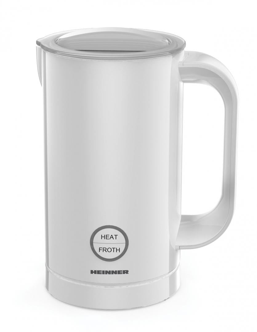 Aparat pentru spumat laptele Heinner HMFR-450WH, 450w, capacitate spumare 100ml, 4 functii, capacitate incalzire 200ml, led, inel spumare magnetic, Alb