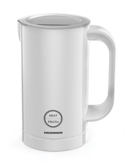 Aparat pentru spumat laptele Heinner HMFR-450WH, 450w, capacitate spumare 100ml, 4 functii, capacitate incalzire 200ml, led, inel spumare magnetic, Alb