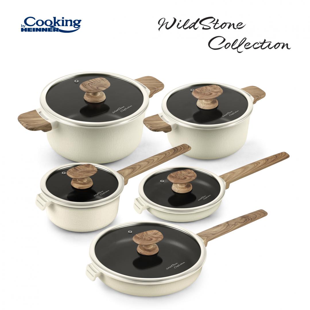 Semioala cu capac Cooking by Heinner Wild Stone, aluminiu, 24x12cm, 4.7L