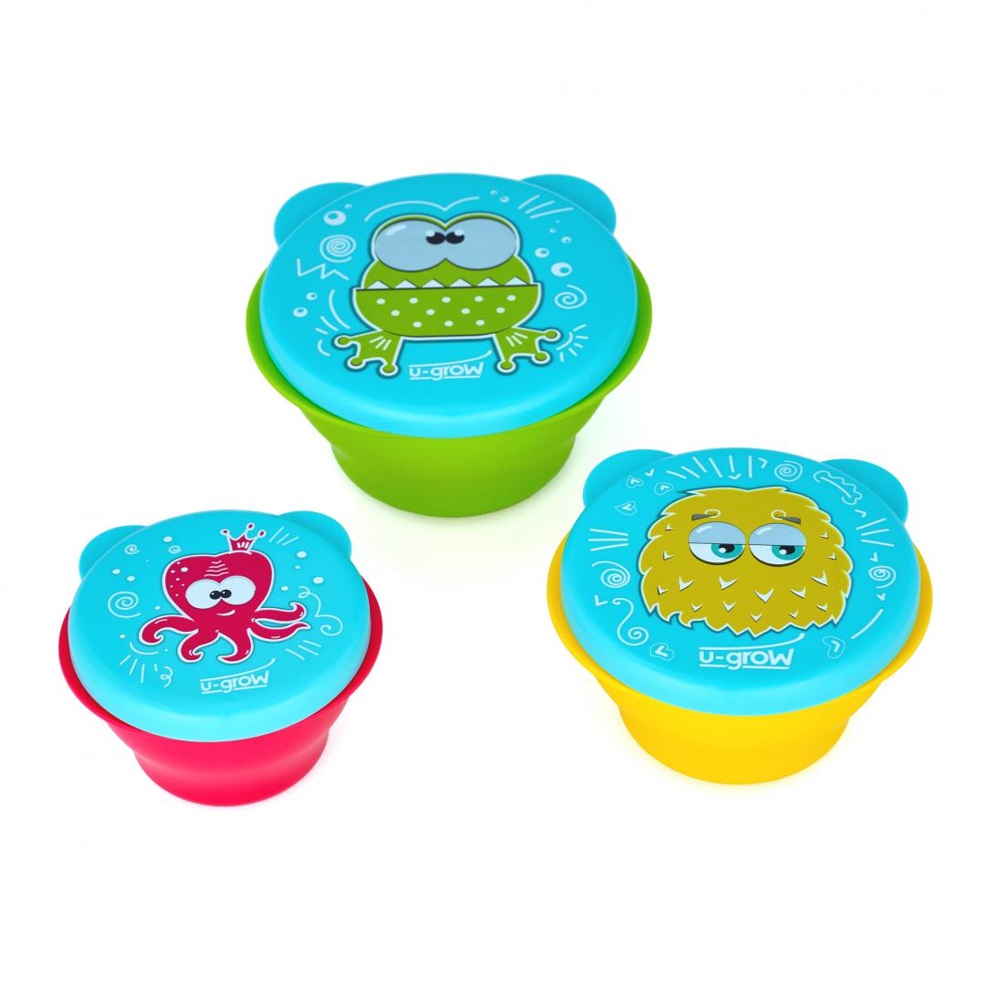 Set 3 Boluri Cu Capac (160, 240, 340Ml) A-1550, U-Grow