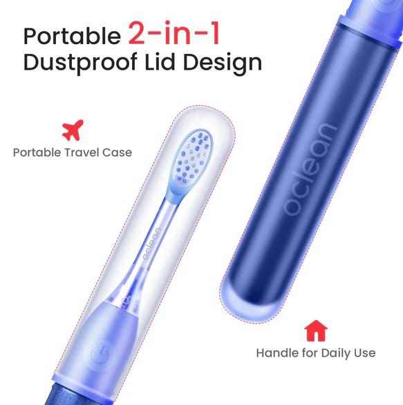 Periuță de dinți sonică Oclean Ease, cu fluor, Functii: Smart Timer 2 Min, 2 Moduri De Utilizare, 45 Db, Ipxaterproof, Durata Baterie Pana La 120 Zile, Protectie Impotriva Prafului, Perfecta Pentru Calatorii,