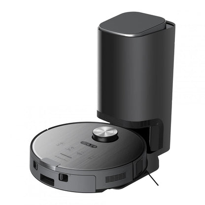 Robot de aspirare Heinner HI-RoboX PRO+ HRVC-MAI52DSBK, WI-FI, aspirator si mop, 14.4V/ 5200 mAh, putere aspirare 4000Pa, motor BLDC, navigatie LDS, AI Technology, autonomie 200 min, recipient praf: 230 ml, rezervor apa: 240 ml, negru