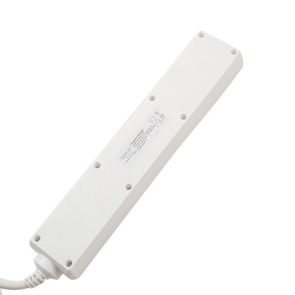 Prelungitor Spacer, Schuko X 5, Conectare Prin Schuko (T), Cablu 3 M, 16 A, Max. , Protectie Supratensiune, Protectie Copii,