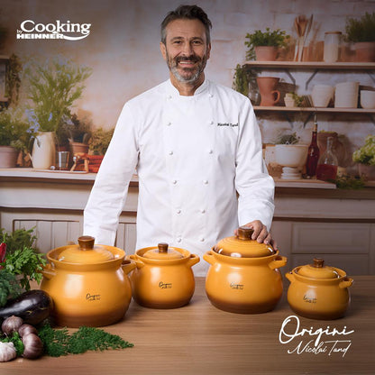 Oala 6L ceramica cu capac Cooking by Heinner - Origini Chef Nicolai Tand, 19 x 19.5 cm