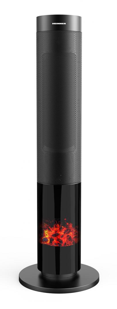 Radiator ceramic Heinner HCH-LD2000BK, 2000 W, Display LED, Control Touch, Telecomanda, Functie ECO, Oprire automata, Functie oscilare, Negru