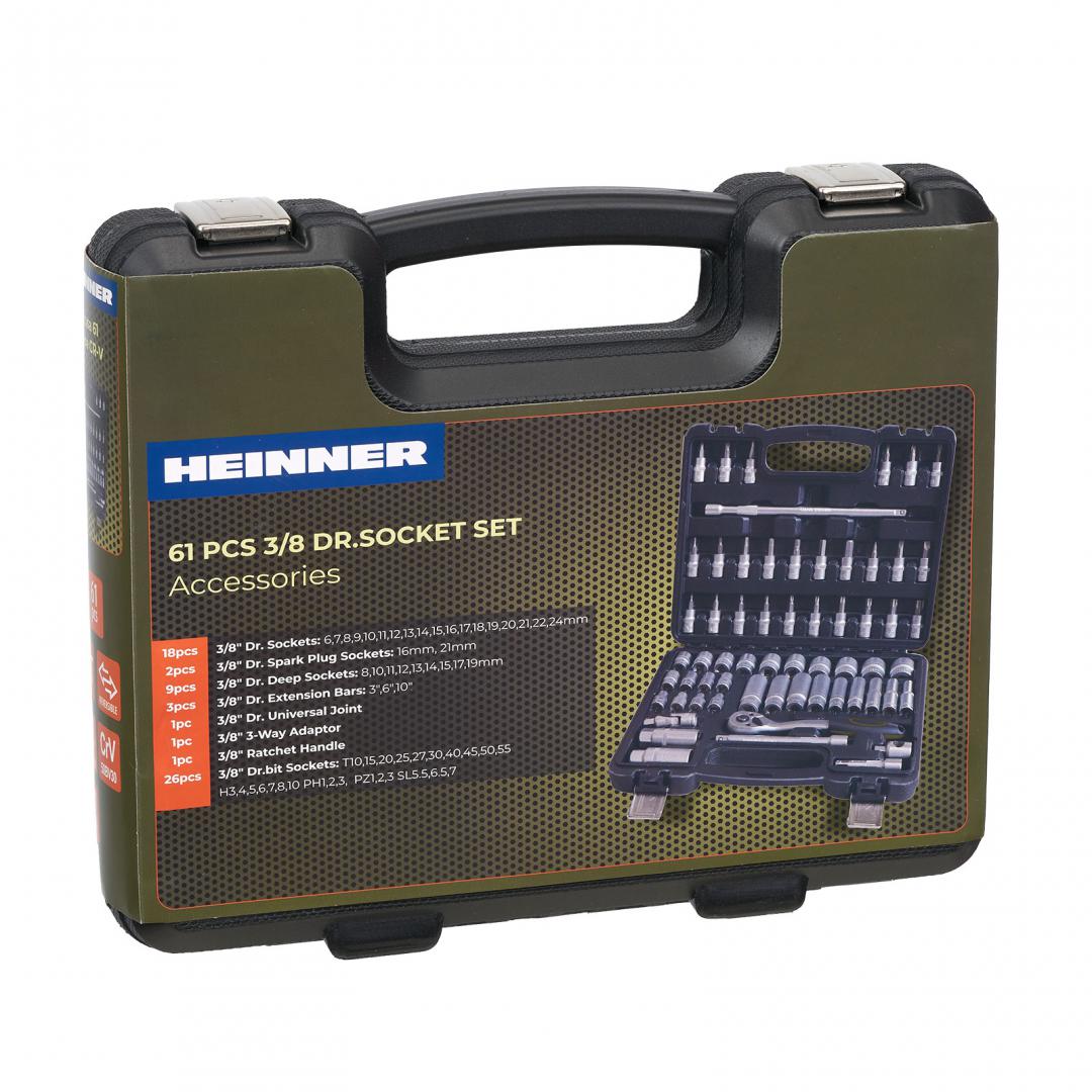 Trusa multifunctionala 61 piese Heinner CTSM015, material chrome-vanadium