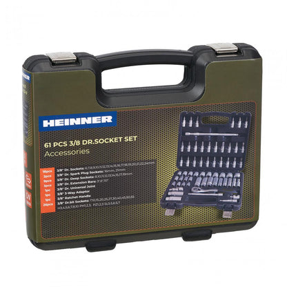 Trusa multifunctionala 61 piese Heinner CTSM015, material chrome-vanadium