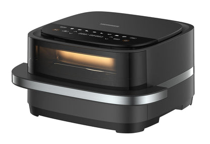 Friteuza cu aer cald si cuptor pizza 2 in 1 Heinner pizza EastFry HPAF-B4DC22BK, 2200W, capacitate 4L si 25.4 diametru pizza, control digital, 9 programe presetate, programe presetate, 40-230 grade, timer 60 min, negru