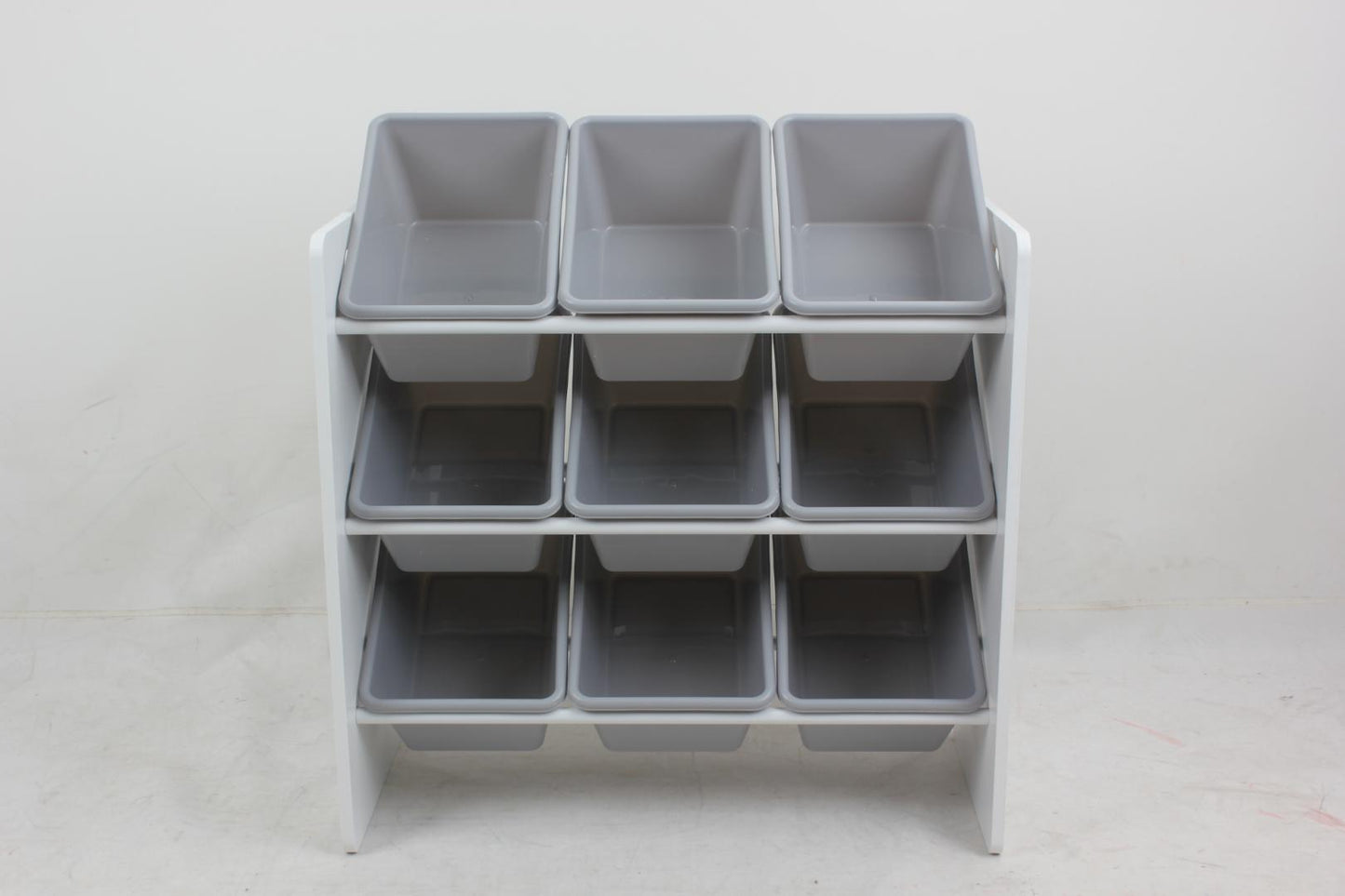 Raft depozitare cu 9 cosuri colorate gri, U-Grow