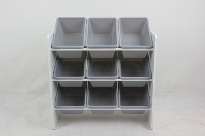 Raft depozitare cu 9 cosuri colorate gri, U-Grow