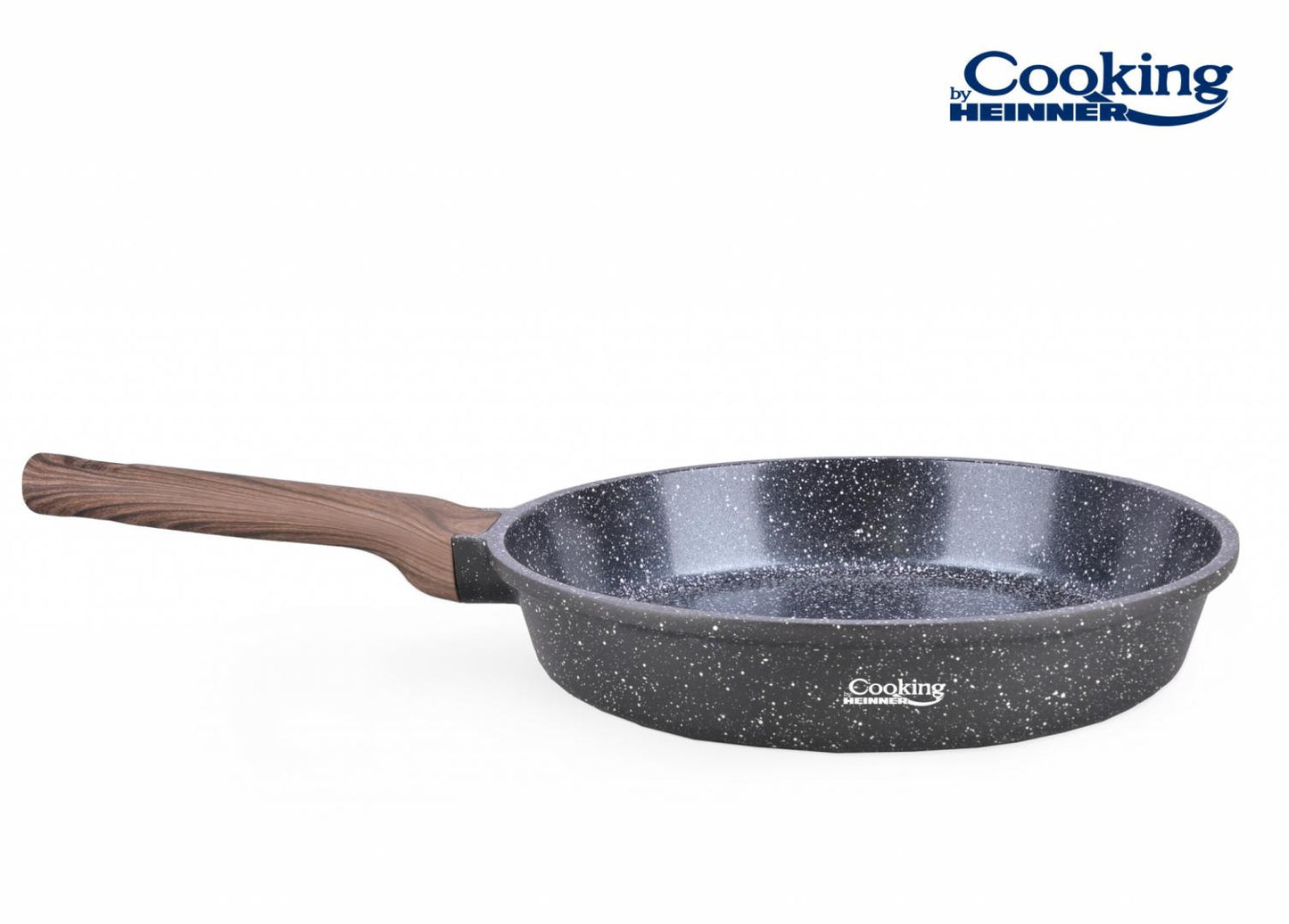 Set pentru gatit cu 6 piese Cooking by Heinner, aluminiu turnat, interior ceramic cu aspect marmorat, capace din sticla