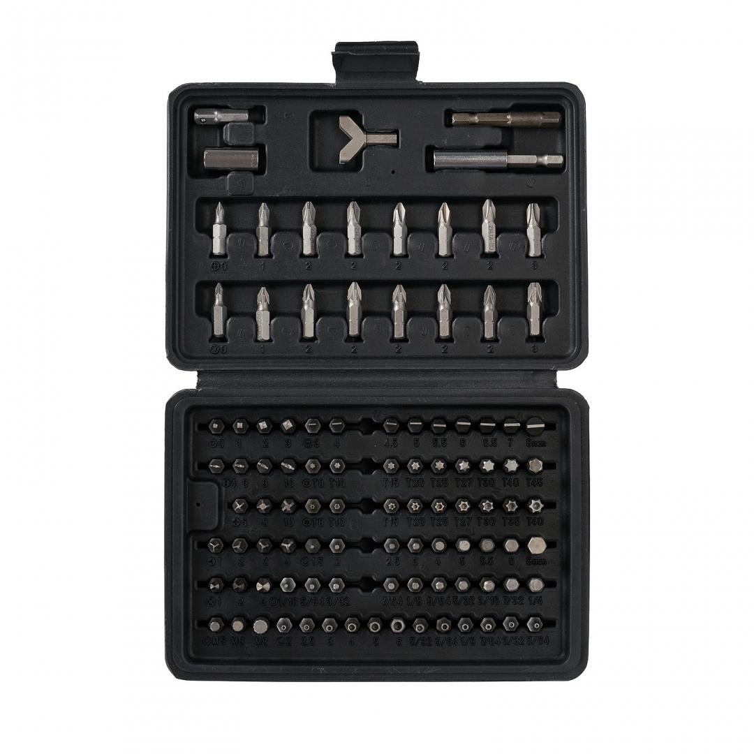 Set 100 biti si adaptor Heinner CTSM012, material chrome-vanadium