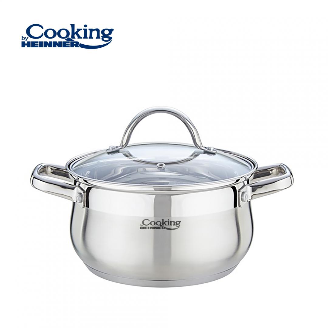 Semioala 3.6L cu capac Cooking by Heinner Amira, inox, 20x11.5 cm