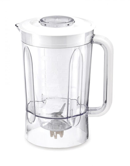 Robot de bucatarie Heinner FineGourmet FHP-K1000WP, 1000W, 6 viteze+pulse, bol procesare: 2.3L, lame inox, disc framantare, 3 lame feliere, disc emulsifiere, cana plastic 1.5l, storcator citrice, alb