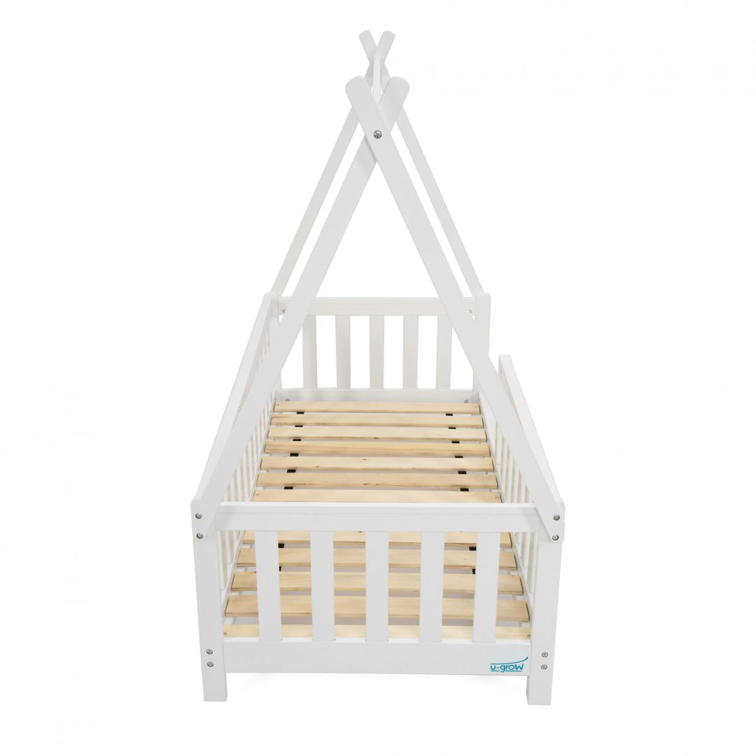 Pat casuta, alb 147.5x75cm, U-Grow