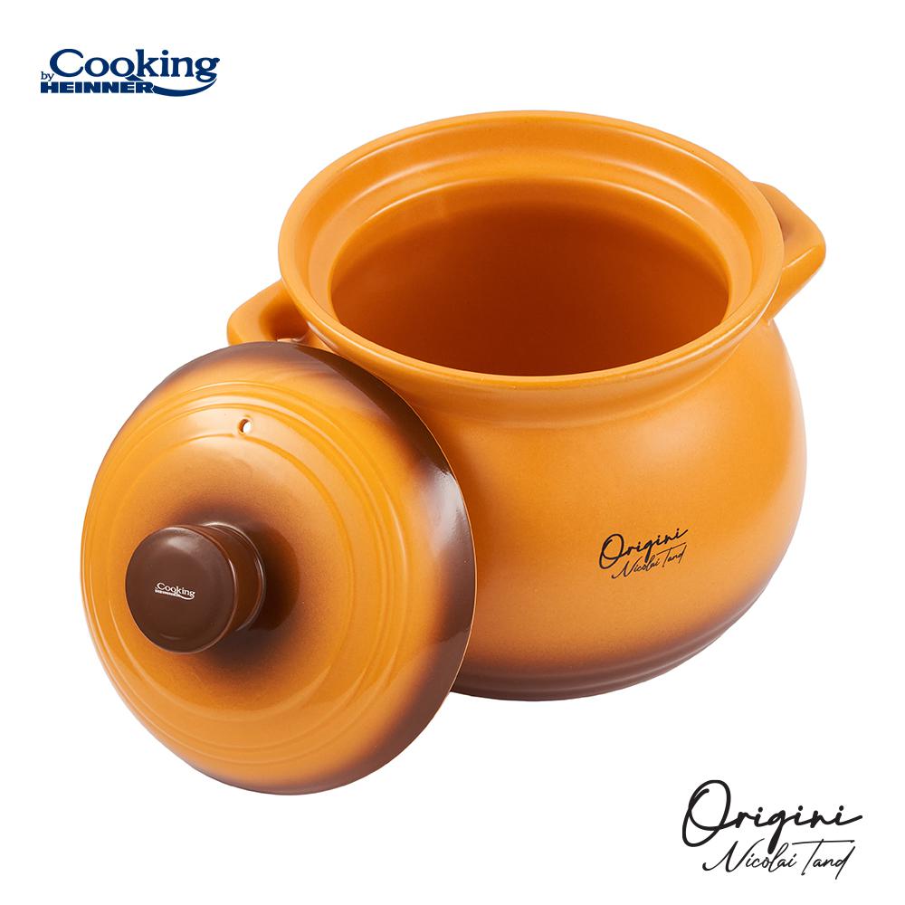Oala 6L ceramica cu capac Cooking by Heinner - Origini Chef Nicolai Tand, 19 x 19.5 cm
