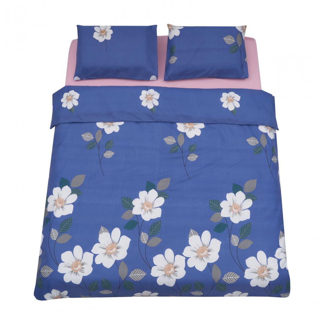 Lenjerie Vanora De Pat King Size Microfibra Blue Daisy