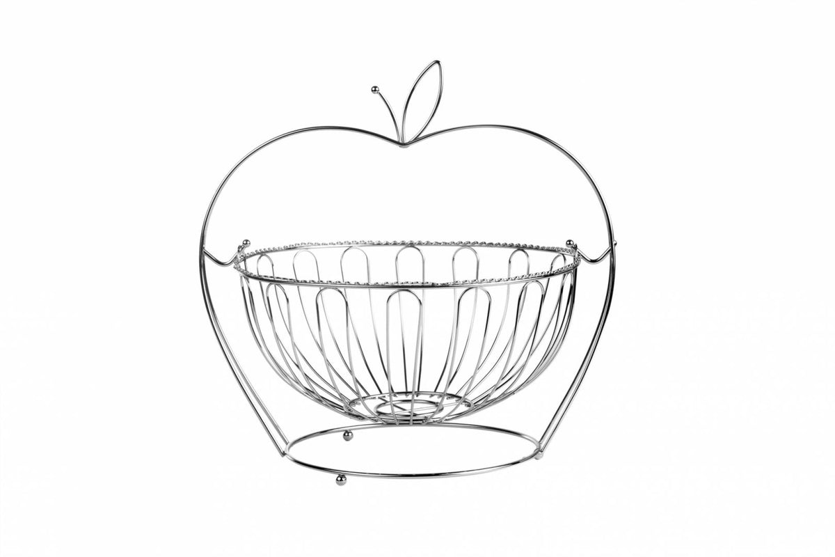 Cos fructe Vanora, Metalic, cu stand, 30x29 cm