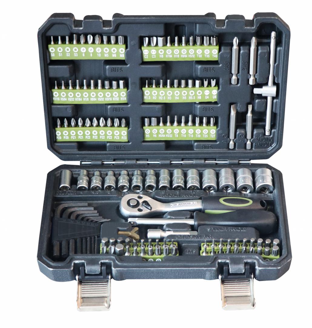 Trusa multifunctionala 131 piese Heinner CTSM027, 1/4" material chrome-vanadium, cutie depozitare si transport