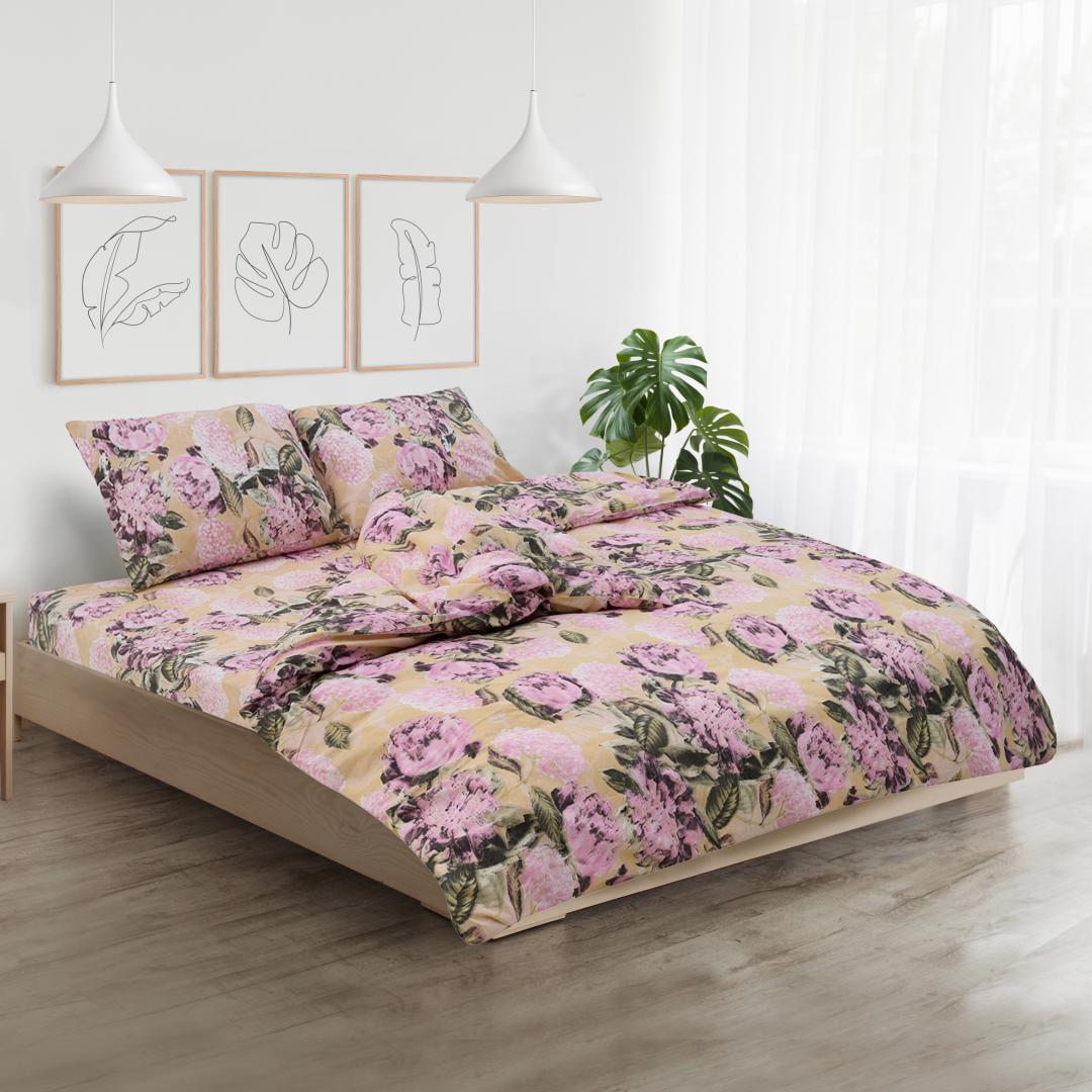 Set de pat king size bumbac,92 gsm,Peony