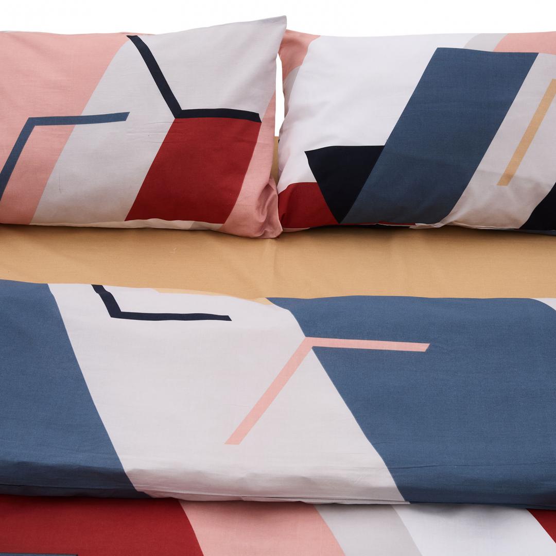 Lenjerie de pat king size  Heinner Home, 100% bumbac 132 TC, cearsaf pilota 200x220 cm, cearsaf pat 220x240 cm, 2 fete de perna 50x70 cm, 4 piese