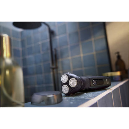 Aparat de ras PHILIPS Shaver Seria 3000 S3244/12, barbierit umed şi uscat, fara fir, capete 5D pivotante si flexibile, lame autoascutire, 60 min, sistem de barbierire anticoroziune, capac de protectie, Negru