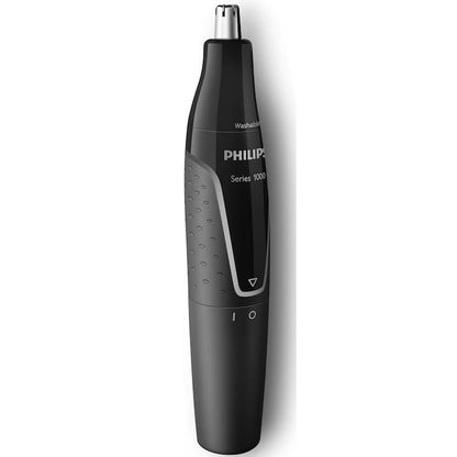 Trimmer pentru nas/urechi Philips NT1620/15, baterie, lavabil, utilizare umed si uscat, Negru