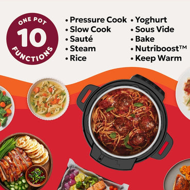 Multicooker Instant Pot PRO MAX 5.7L, vas intern din Inox, 10 functii, control la distanta prin Wi-Fi, 1000-1200W, Negru