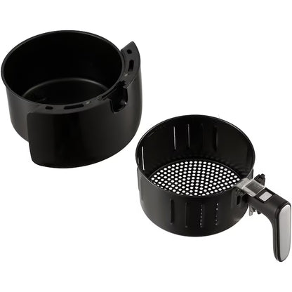 Friteuza cu aer cald FRAM Airfryer FAF-1500BK, gatire fara ulei, 1500W, capacitate cos 3.2L, vas detasabil anti-adeziv, termostat reglabil 80-200˚C, timer 30 min, negru