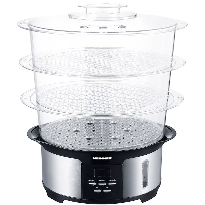 Aparat de gatit cu aburi Heinner Master Collection HSA-1000XMC, 1000 W, 12 l, Argintiu/Negru