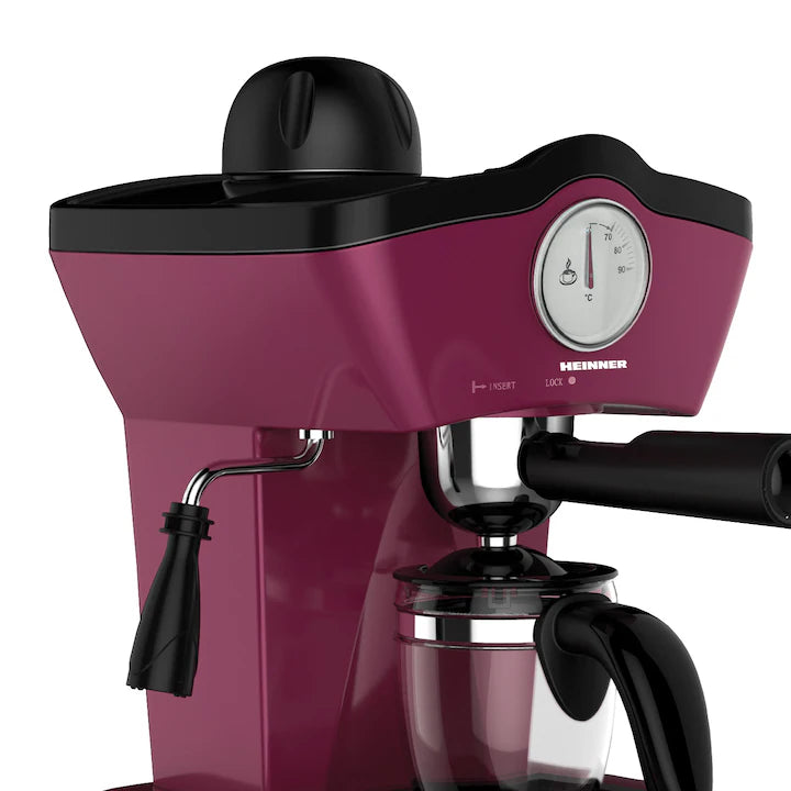 Espressor manual Heinner Charm HEM-200BG, 800W, 250ml, 3.5 bar, Visiniu