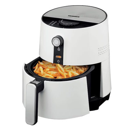 Friteuza cu aer cald Heinner AirFryer HAF-1300WH, gatire fara ulei, 1300 W, capacitate vas 3.6l, capacitate cos 2.6L , termostat reglabil 0-200˚C, timer 30 min, alb