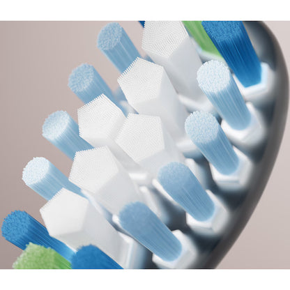 Rezerve Philips Sonicare Plaque Defence HX9042/88, pachet de 2 capete de periere, Standard, click-on, sincronizarea modurilor BrushSync, Negru