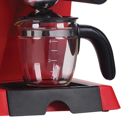 Espressor manual Heinner HEM-200RD, 800W, 3.5 bar, filtru inox, 250 ml, Rosu