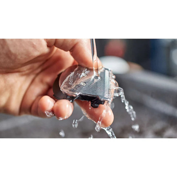 Masina de tuns PHILIPS Seria 3000 HC3530/15, 13 setari de lungime (0.5-23 mm), 75 min autonomie fara fir/nelimitat cu fir, lame din otel inoxidabil cu autoascutire, tehnologie Trim-and-Flow, Negru/Gri