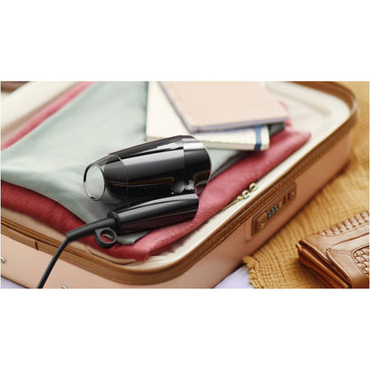 Uscator de par Philips EssentialCare BHC010/10, 1200 W, 3 setari temperatura, maner pliant, Negru