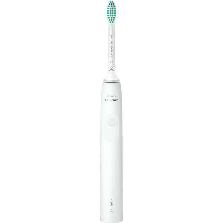 Periuta de dinti sonica electrica Philips Sonicare Seria 3100 HX3673/13, 31000 miscari/minut, 1 mod de curatare, senzor presiune, functia BrushSync, 1 cap de periere, toc de transport, Alb
