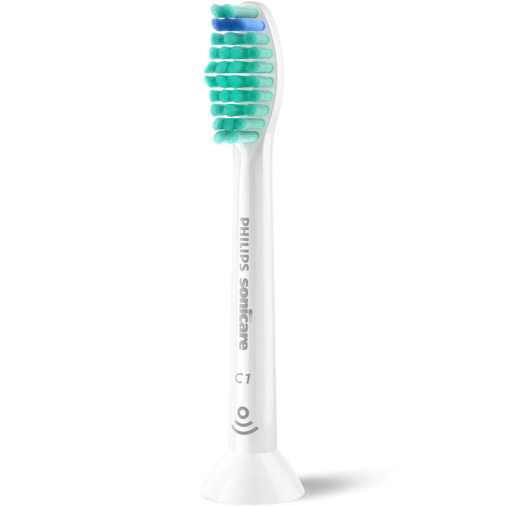 Rezerve Philips Sonicare Pro Results HX6014/87, pachet de 4 capete de periere, Standard, click-on, sincronizarea modurilor BrushSync, Alb