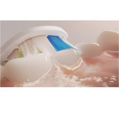 Rezerve Philips Sonicare Optimal White HX6062/87, pachet de 2 capete de periere, Standard, click-on, sincronizarea modurilor BrushSync, Alb