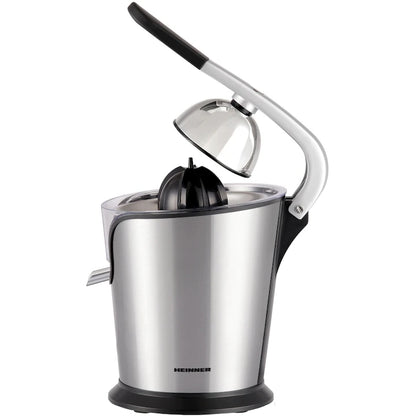 Storcator de citrice Heinner C160SS, 160w, 0.24 l, Sistem anti-alunecare, Sita inclusa, Inox, Argintiu