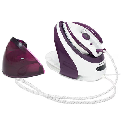 Statie de calcat cu boiler Heinner HIS-D3007IX, 3000 W (1600W boiler + 1400W fier), 7 bar, 1.8 L, Abur ajustabil: 140+/-15g/min talpa ceramica, oprire automata, Violet
