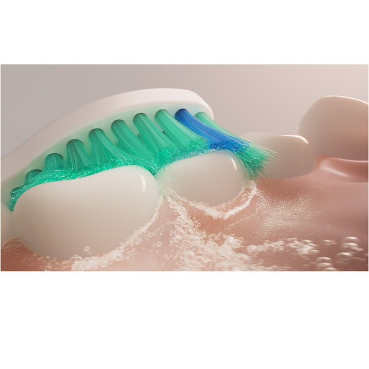 Rezerve Philips Sonicare Pro Results HX6014/87, pachet de 4 capete de periere, Standard, click-on, sincronizarea modurilor BrushSync, Alb