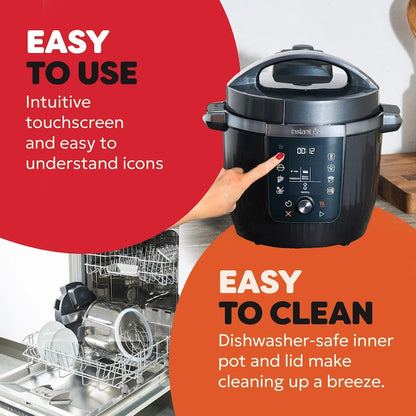 Multicooker Instant Pot PRO MAX 5.7L, vas intern din Inox, 10 functii, control la distanta prin Wi-Fi, 1000-1200W, Negru