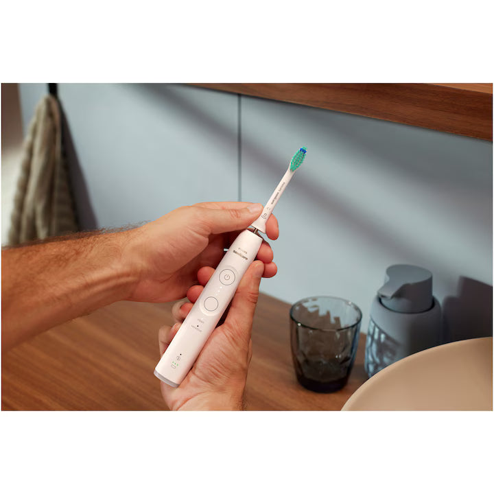 Rezerve Philips Sonicare Pro Results HX6014/87, pachet de 4 capete de periere, Standard, click-on, sincronizarea modurilor BrushSync, Alb