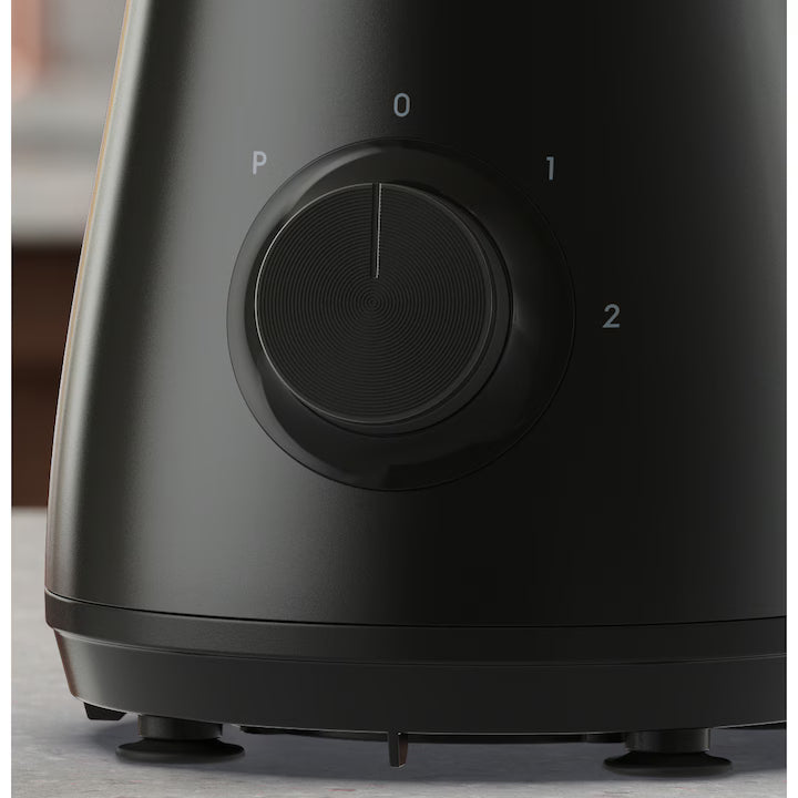 Blender Electrolux E3TB1-4GG, 500W, 1,5 l, 2 viteze + Pulse, 4 lame inox, cana sticla termo-rezistenta, negru