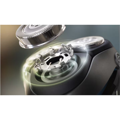 Aparat de ras PHILIPS Shaver Seria 3000 S3343/13, barbierit umed şi uscat, fara fir, capete 5D pivotante si flexibile, lame autoascutire, 60 min, sistem de barbierire anticoroziune, capac de protectie, suport de incarcare, Negru